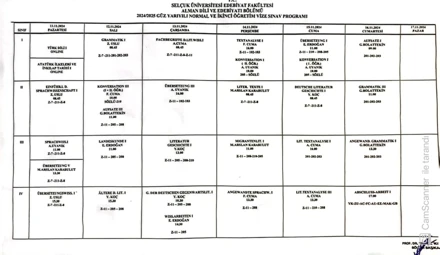 2024-2025 Güz dönemi vize prog.